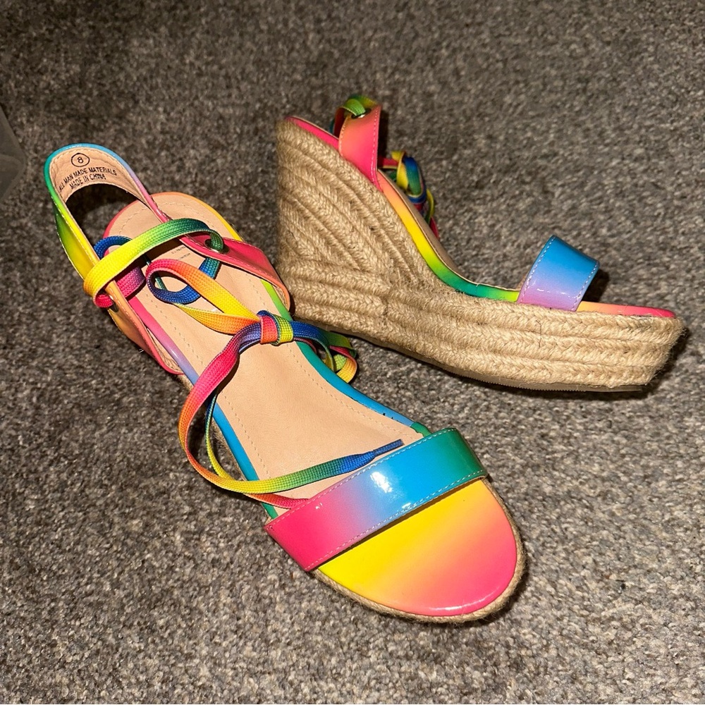 Charlotte Russe Multicolor Wedge Sandals
